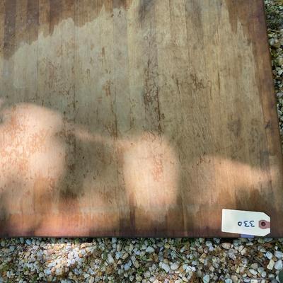Butcher block wood section