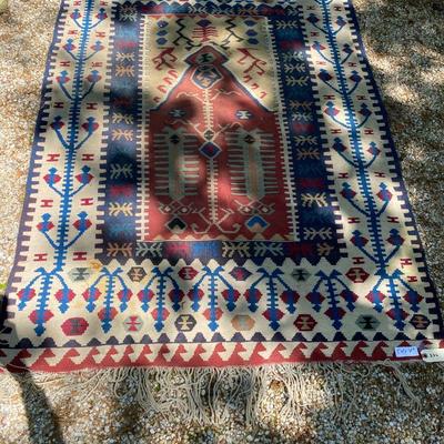 Hand woven rug