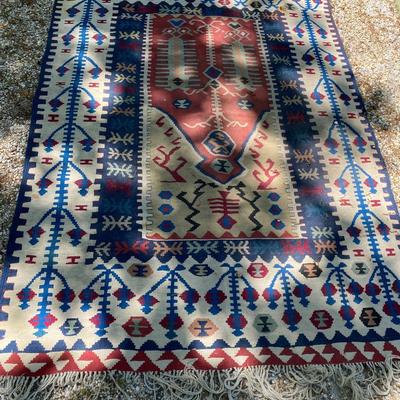 Hand woven rug