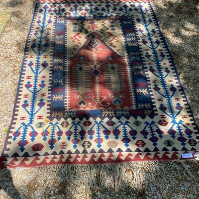 Hand woven rug