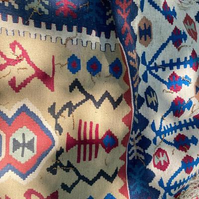 Hand woven rug