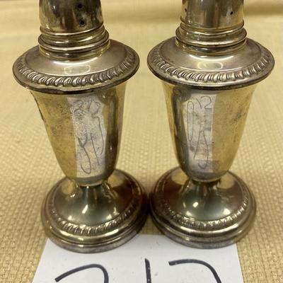 Vintage Sterling Silver Salt and Pepper Shakers