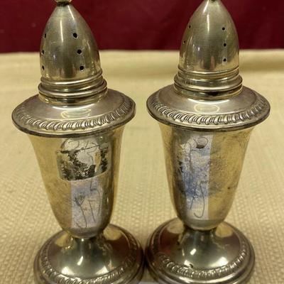 Vintage Sterling Silver Salt and Pepper Shakers
