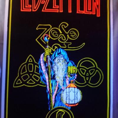1992 LED ZEPPELIN BLACK LIGHT POSTER