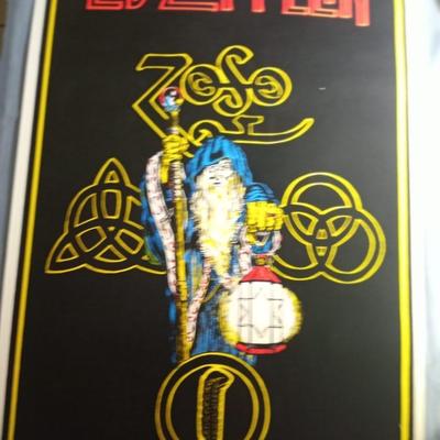 1992 LED ZEPPELIN BLACK LIGHT POSTER