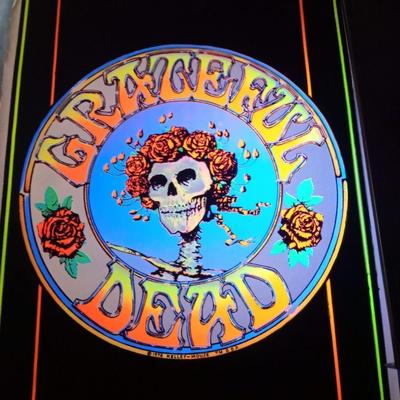 VINTAGE GRATEFUL DEAD BLACKLIGHT POSTER "Skull & Roses"