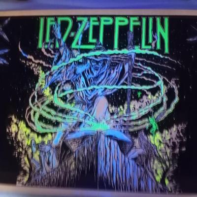 1994  vintage led zeppelin black light poster 1659