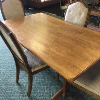 Wood Table and 4 Chairs