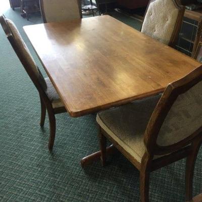 Wood Table and 4 Chairs