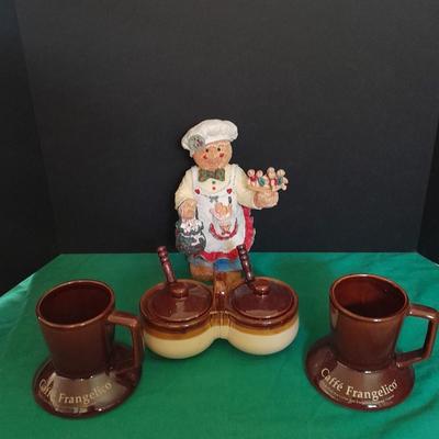 Coffee time with the Gingerbread boy Chef piggy bank