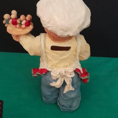 Coffee time with the Gingerbread boy Chef piggy bank