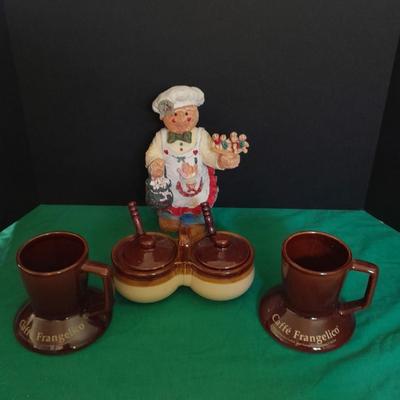 Coffee time with the Gingerbread boy Chef piggy bank