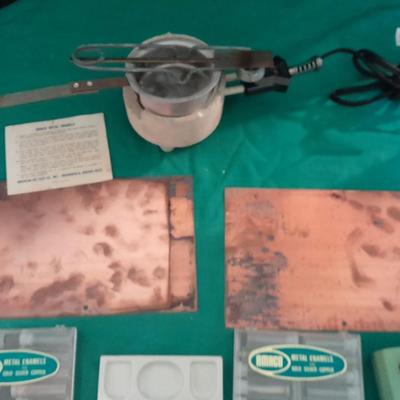 Metal Enameling kit, KILN, how to books, and accessories