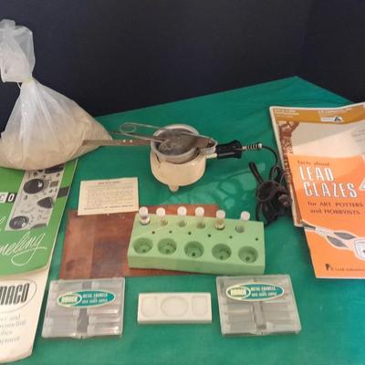 Metal Enameling kit, KILN, how to books, and accessories