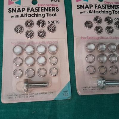 Sewing items, Patterns, Snaps, zippers, pins, concho's and more