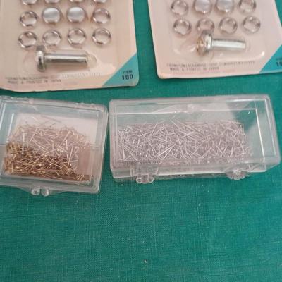 Sewing items, Patterns, Snaps, zippers, pins, concho's and more
