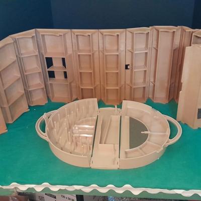 Crafting storage Vintage Rolykit tool on-roll-case from 1970 and half circle storage case