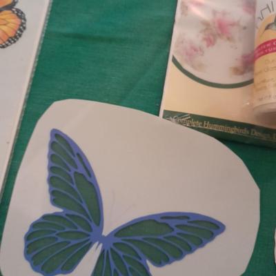 Plastic file storage box full of transfers, some vintage hard to find transfers!