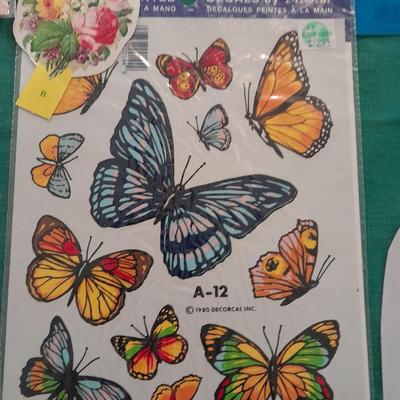 Plastic file storage box full of transfers, some vintage hard to find transfers!