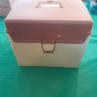 Plastic file storage box full of transfers, some vintage hard to find transfers!