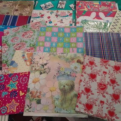 Vintage retro and fun design wrapping paper collection