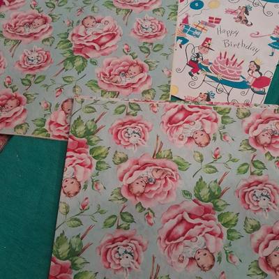 Vintage retro and fun design wrapping paper collection