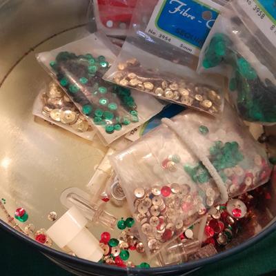 Embroidery thread sequins, beads and more crafting supplies