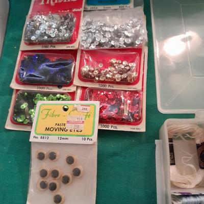 Embroidery thread sequins, beads and more crafting supplies