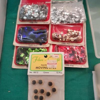 Embroidery thread sequins, beads and more crafting supplies