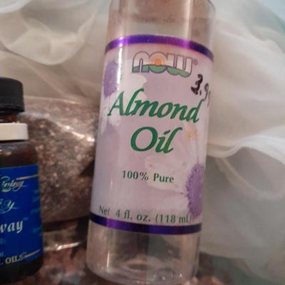 Liquid scented oils for making your own incense sticks, and fibers to make potpourri.