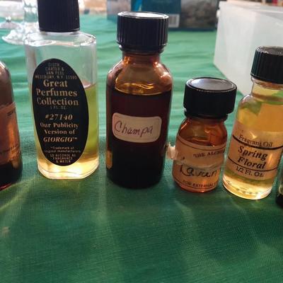Liquid scented oils for making your own incense sticks, and fibers to make potpourri.