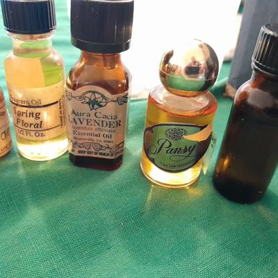Liquid scented oils for making your own incense sticks, and fibers to make potpourri.