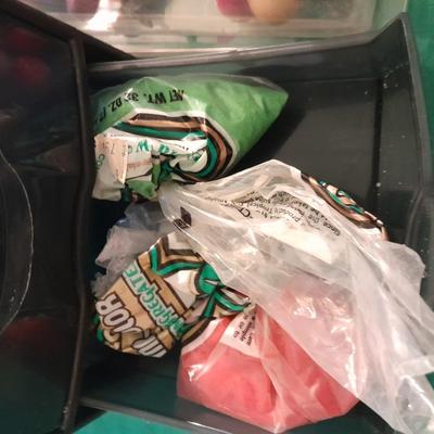 Liquid scented oils for making your own incense sticks, and fibers to make potpourri.