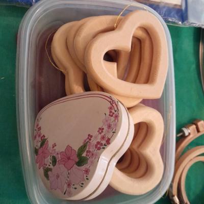 Needle Work hoops, Yarn, Embroidery thread and other crafting supplies