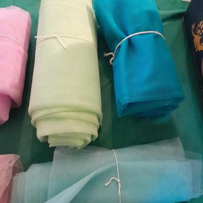 Small rolls of Deco mesh for crafting wreaths, and many other fun things!