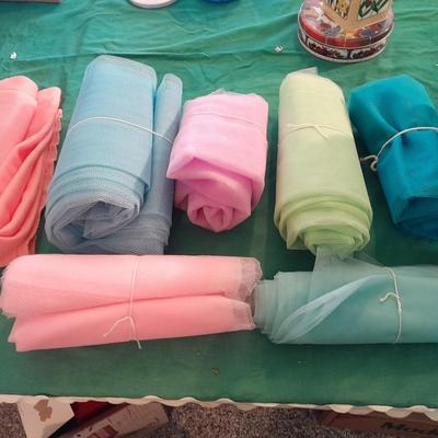 Small rolls of Deco mesh for crafting wreaths, and many other fun things!