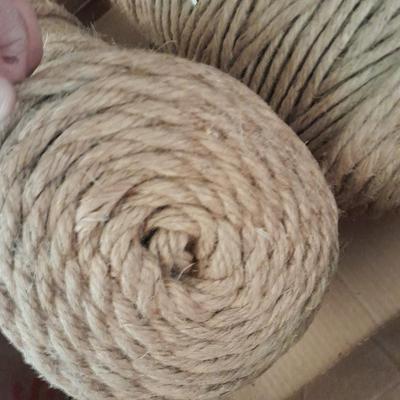 Two large rolls of JUTE twine for macramÃ©, Cat Scratch Post, DIY Arts Crafts, Gardening, Bundling (1)