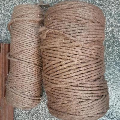 Two large rolls of JUTE twine for macramÃ©, Cat Scratch Post, DIY Arts Crafts , Gardening, Bundling (2)
