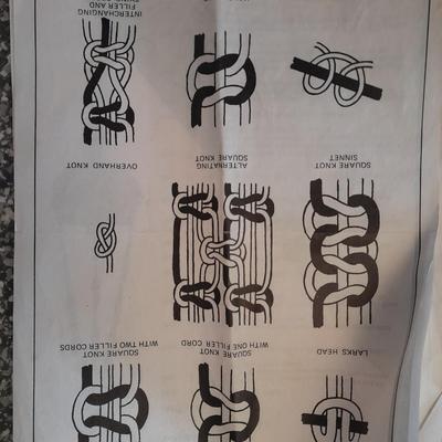 Large MacramÃ© beads, Tools for macramÃ©, and small rolls of Jute