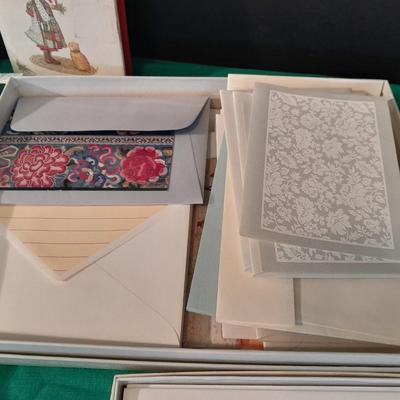 Assortment of great Stationary, greeting cards, and geneology books