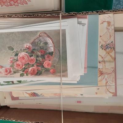Assortment of great Stationary, greeting cards, and geneology books