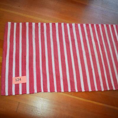 Red Striped Area Rug