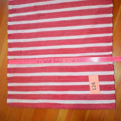 Red Striped Area Rug