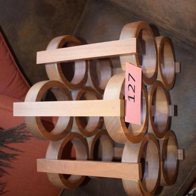 wood wine rack.