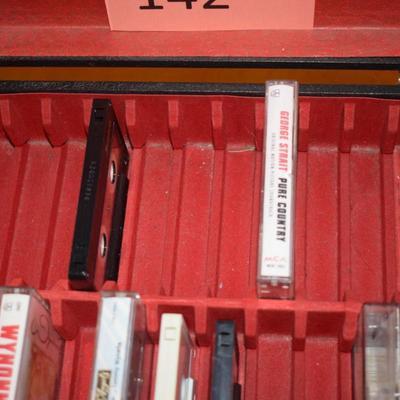 Cassette Tape travel case w/ cassettes