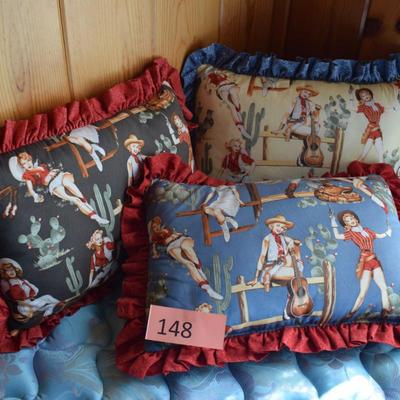 Cowgirl Cheesecake Pin up Retro Pillows
