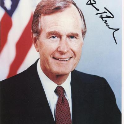 George H.W. Bush signed photo
