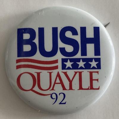 Bush-Quayle 1992 Presidential campaign pin 