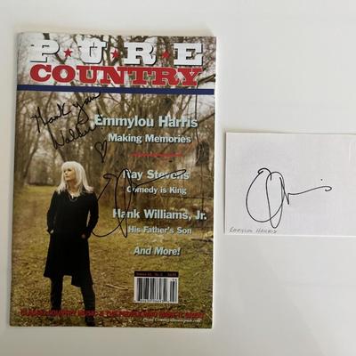 Emmylou Harris signed magazine 