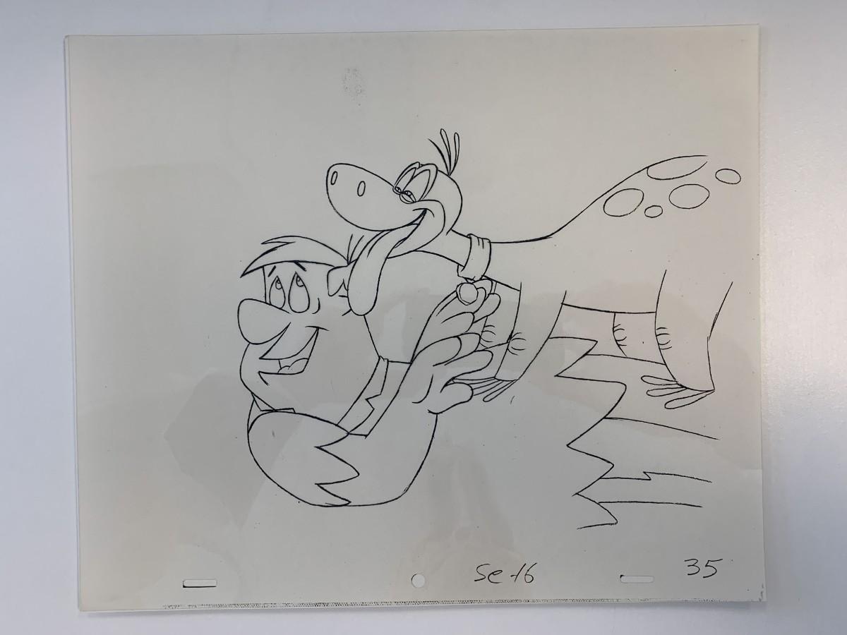 The Flintstones original hand drawn artwork for cartoon | EstateSales.org